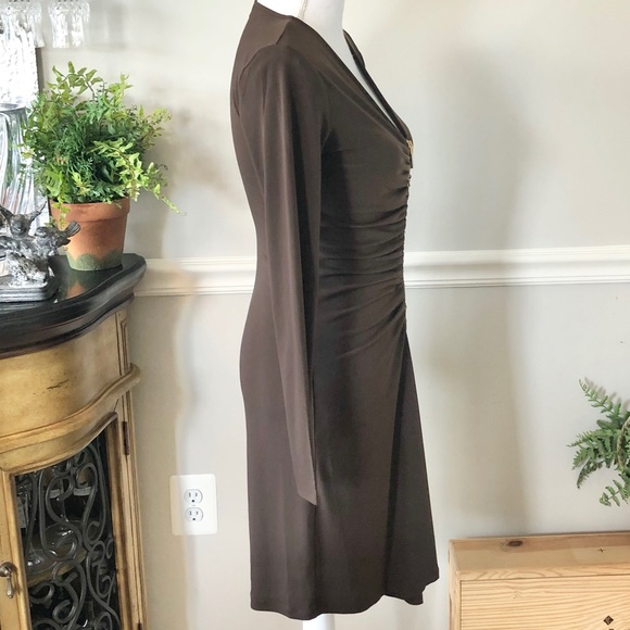 Michael Kors Stunning Zipper Brown Dress - Picture 4 of 14
